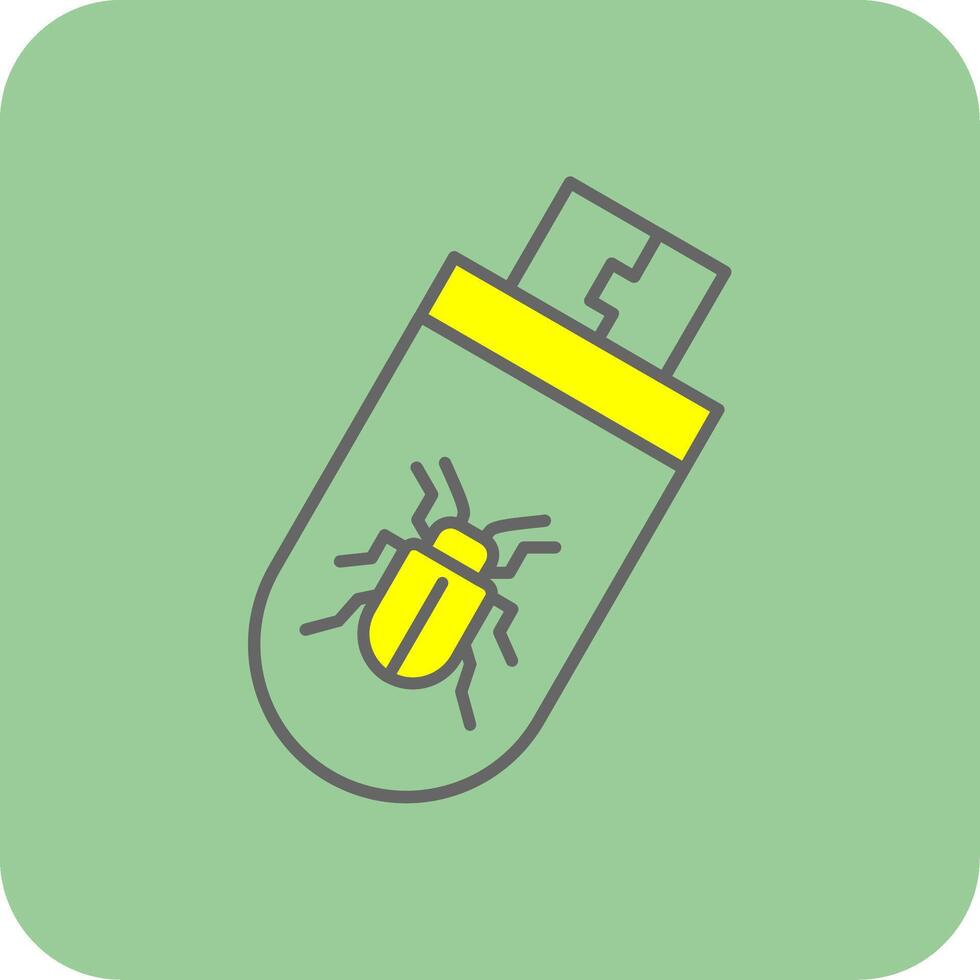 Boot Sector Filled Yellow Icon vector