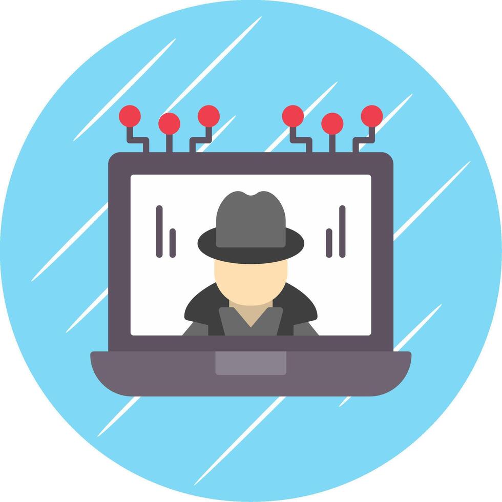 Fraud Flat Blue Circle Icon vector