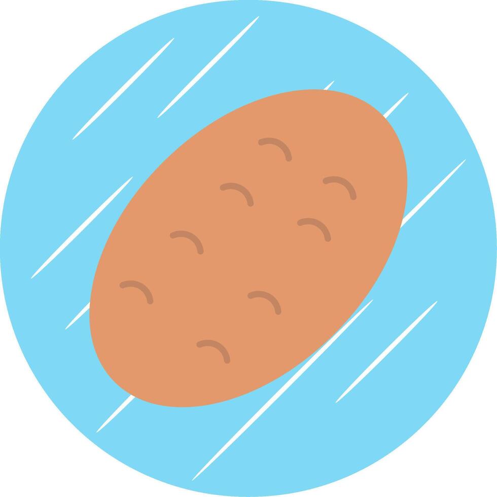 potato Flat Blue Circle Icon vector