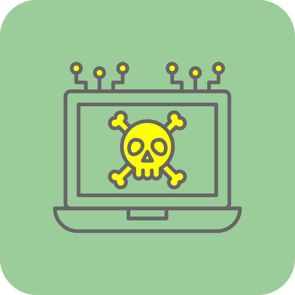 Dead Filled Yellow Icon vector