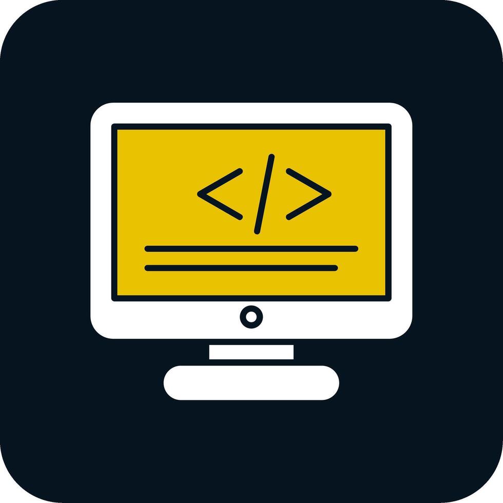 Programming Glyph Two Color Icon vector