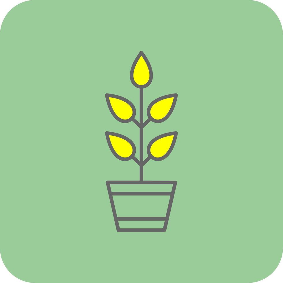 Plant Filled Yellow Icon vector