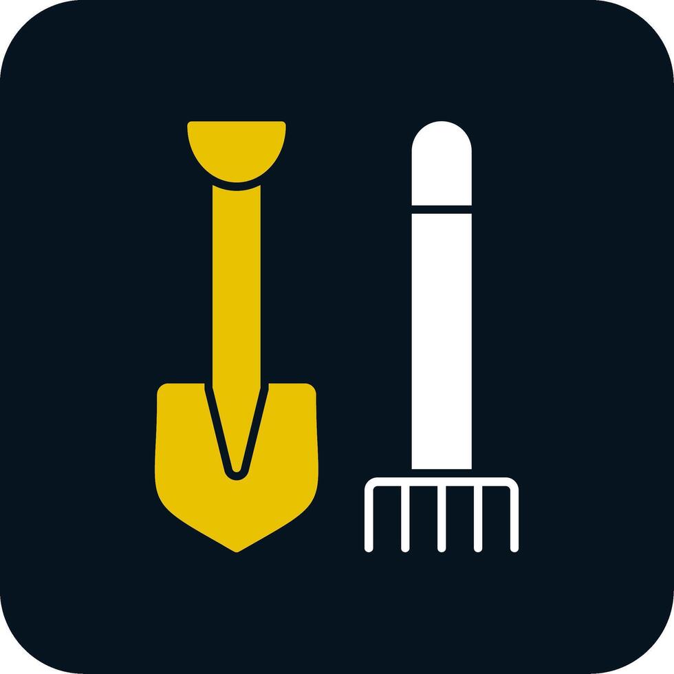 Pitchfork Glyph Two Color Icon vector