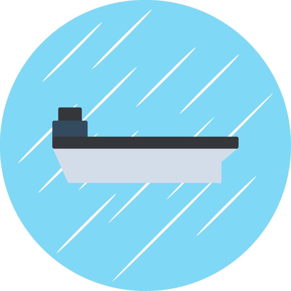 Aircraft Carrier Flat Blue Circle Icon vector