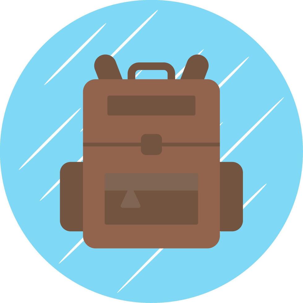 Backpack Flat Blue Circle Icon vector