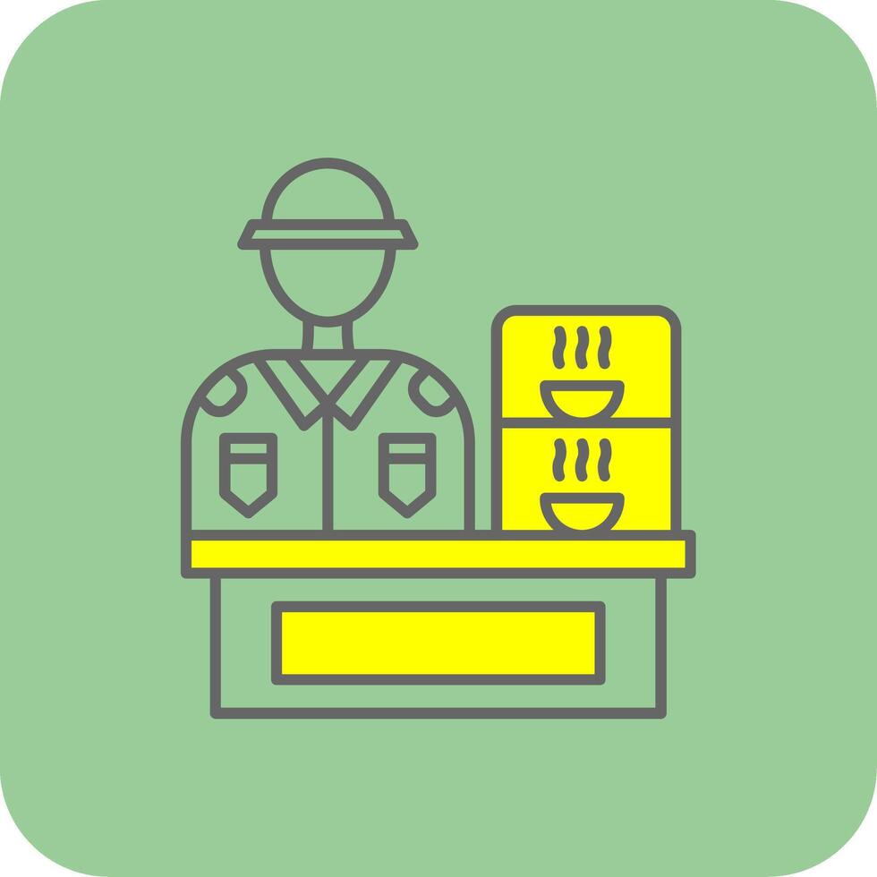 Canteen Filled Yellow Icon vector