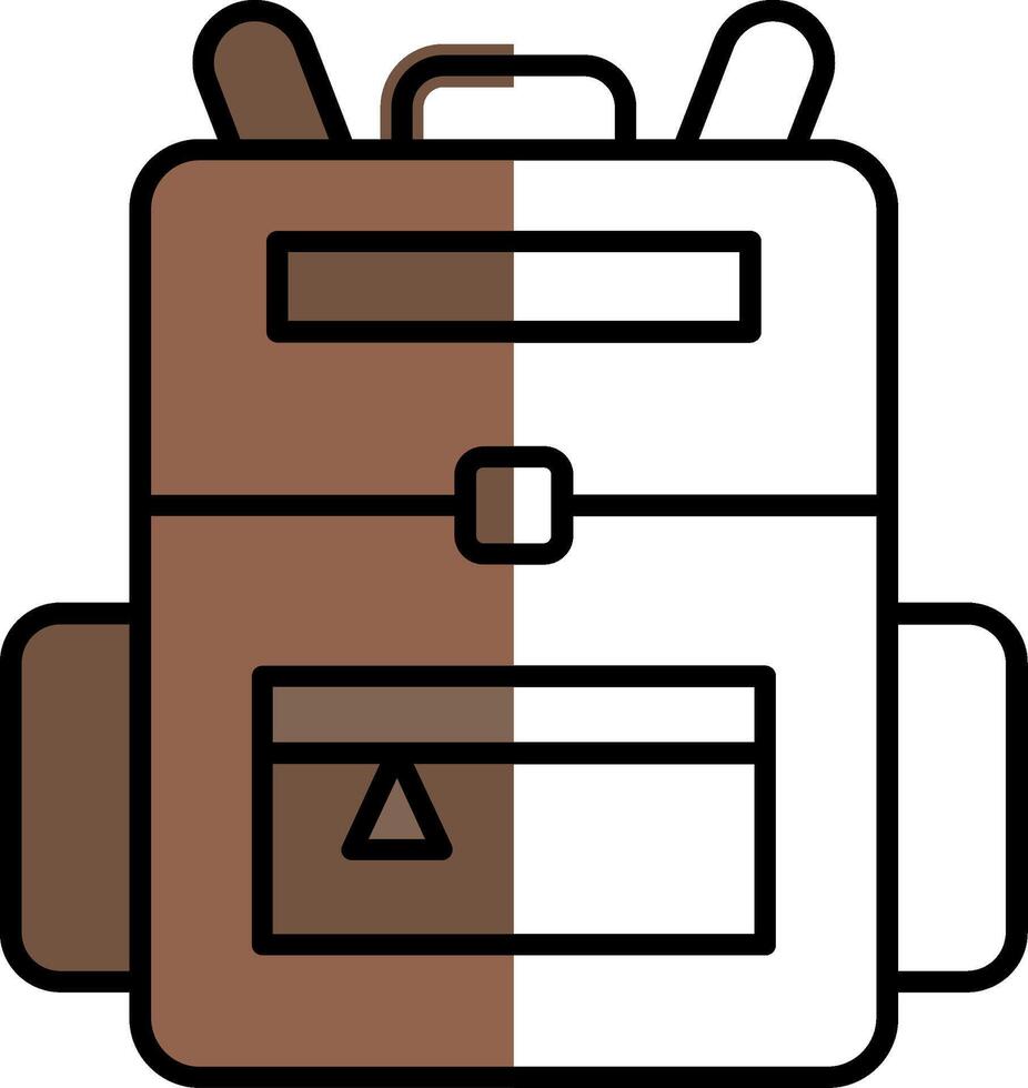 Backpack Filled Half Cut Icon vector