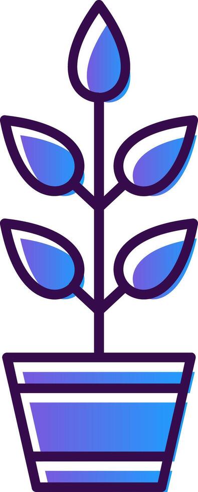Plant Gradient Filled Icon vector