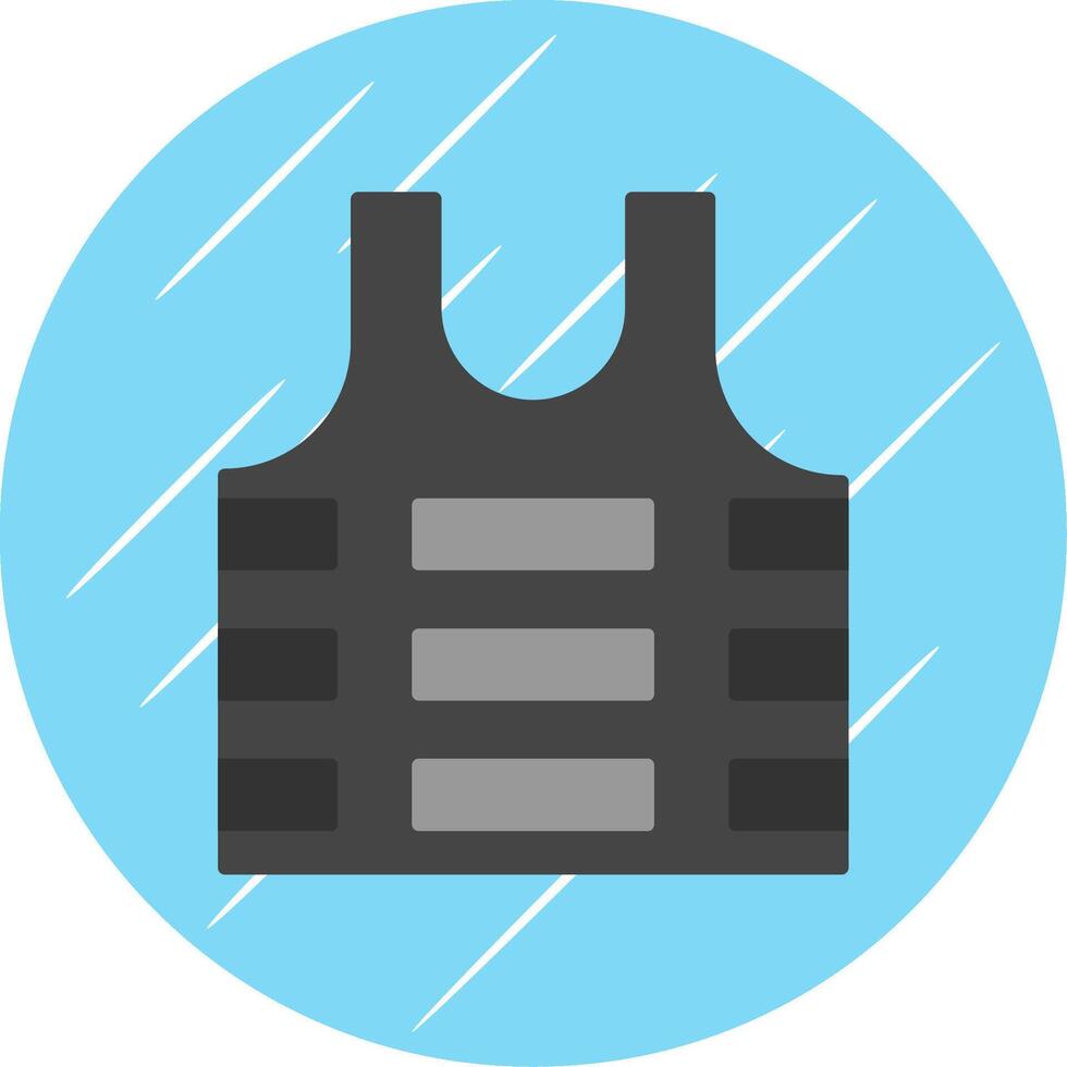 Bullet Proof Vest Flat Blue Circle Icon vector