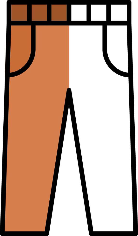 Trousers Filled Half Cut Icon vector