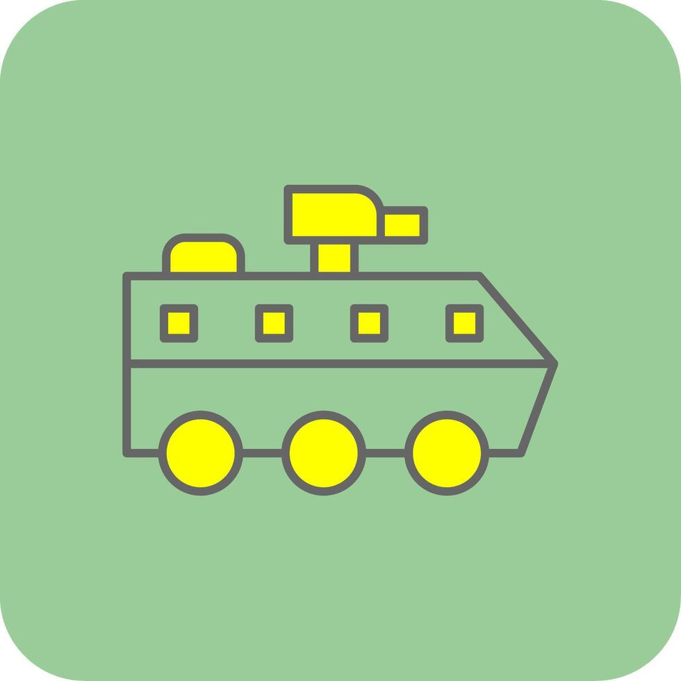 Armoured Van Filled Yellow Icon vector