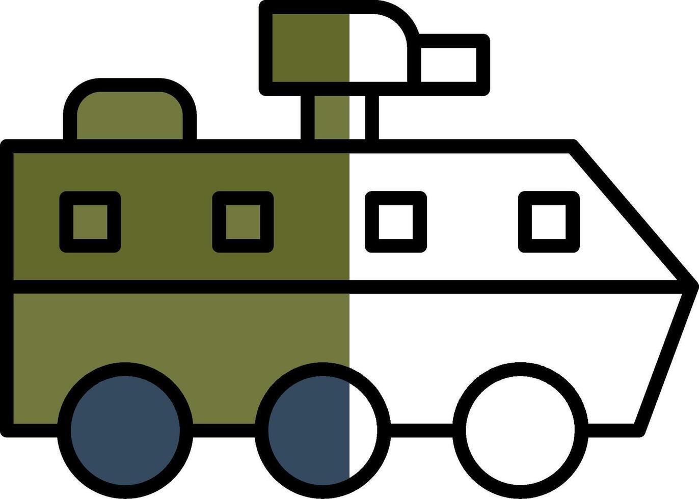 Armoured Van Filled Half Cut Icon vector