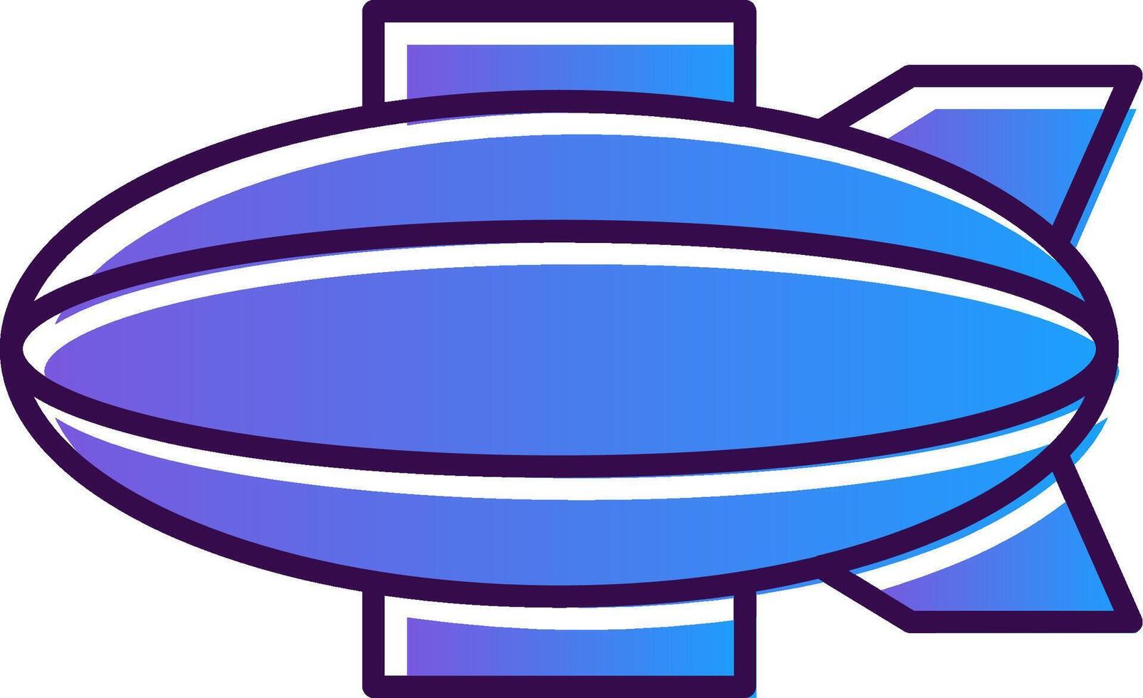 Blimp Gradient Filled Icon vector