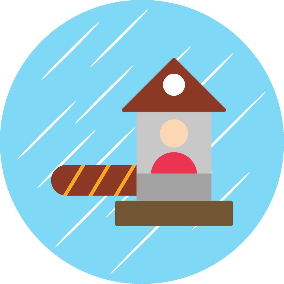 Checkpoint Flat Blue Circle Icon vector