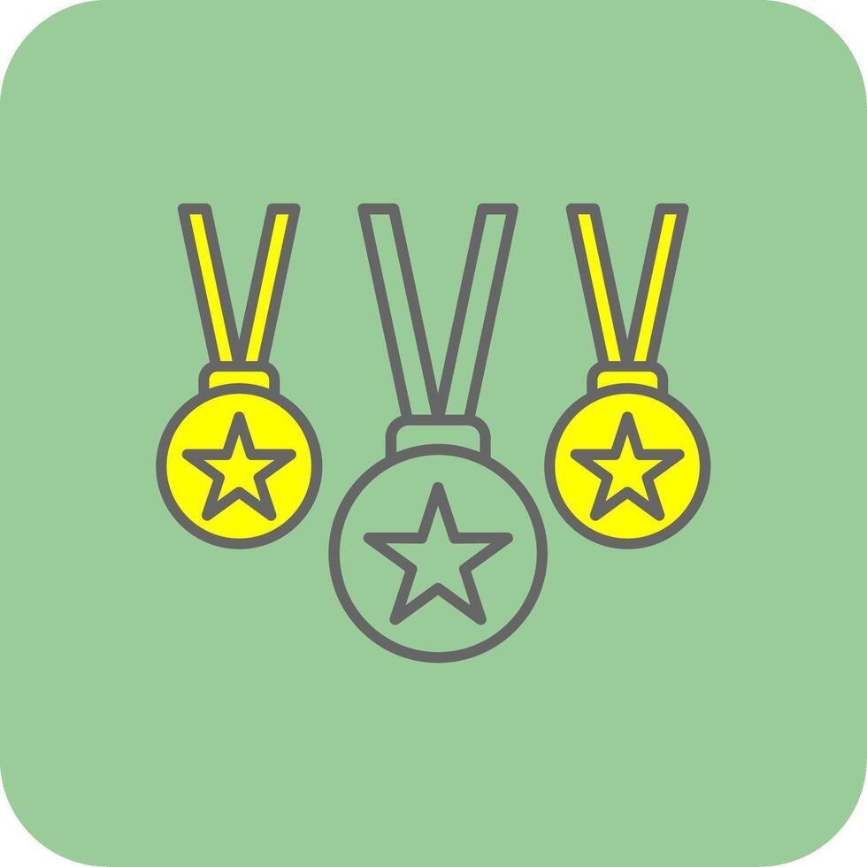 Ranking Filled Yellow Icon vector