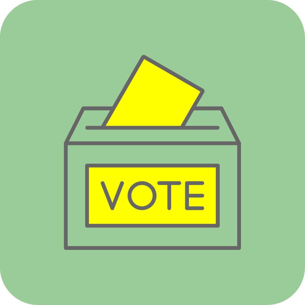 Voting Booth Filled Yellow Icon vector