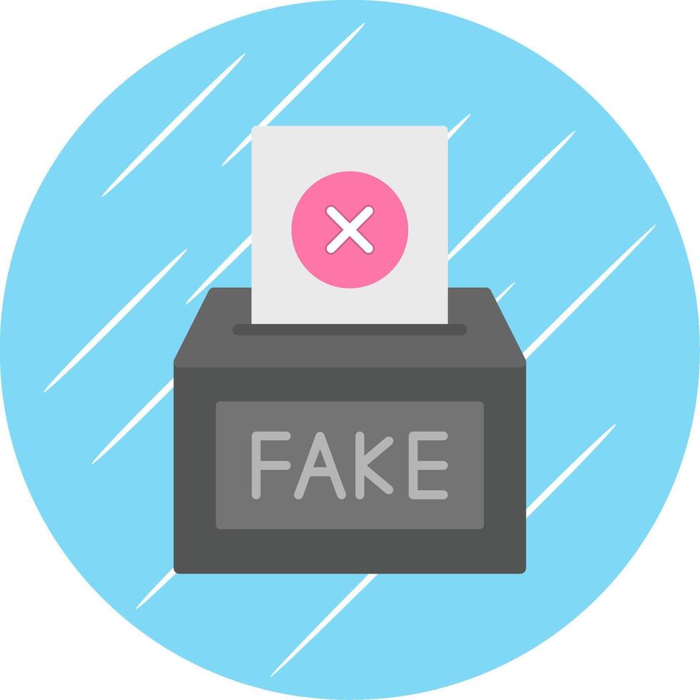 Fake Flat Blue Circle Icon vector