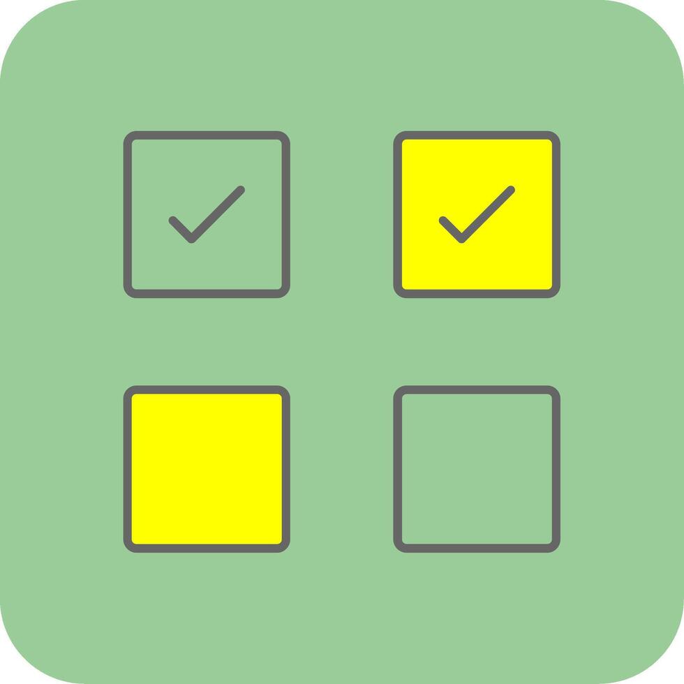 Check Box Filled Yellow Icon vector