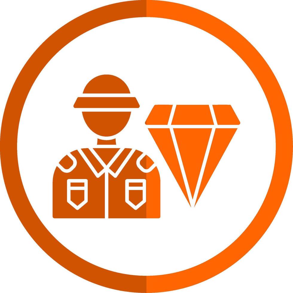 High Value Glyph Orange Circle Icon vector