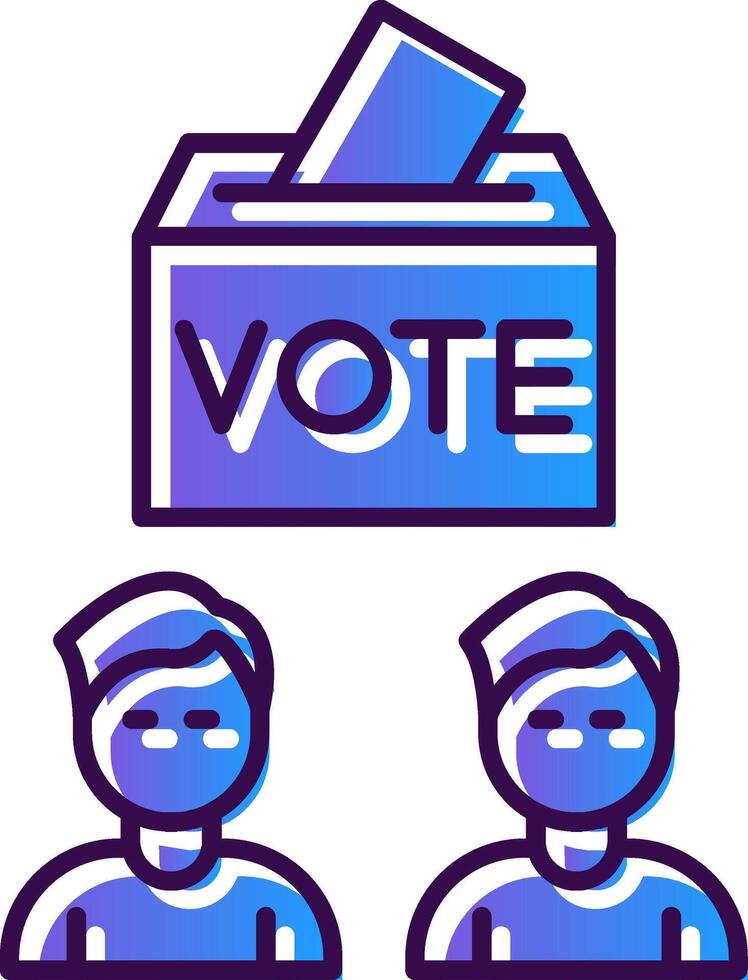 Voters Gradient Filled Icon vector