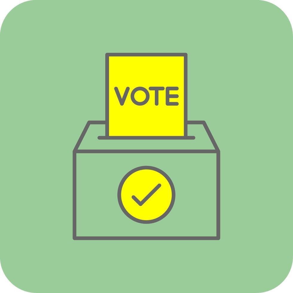 Vote Filled Yellow Icon vector