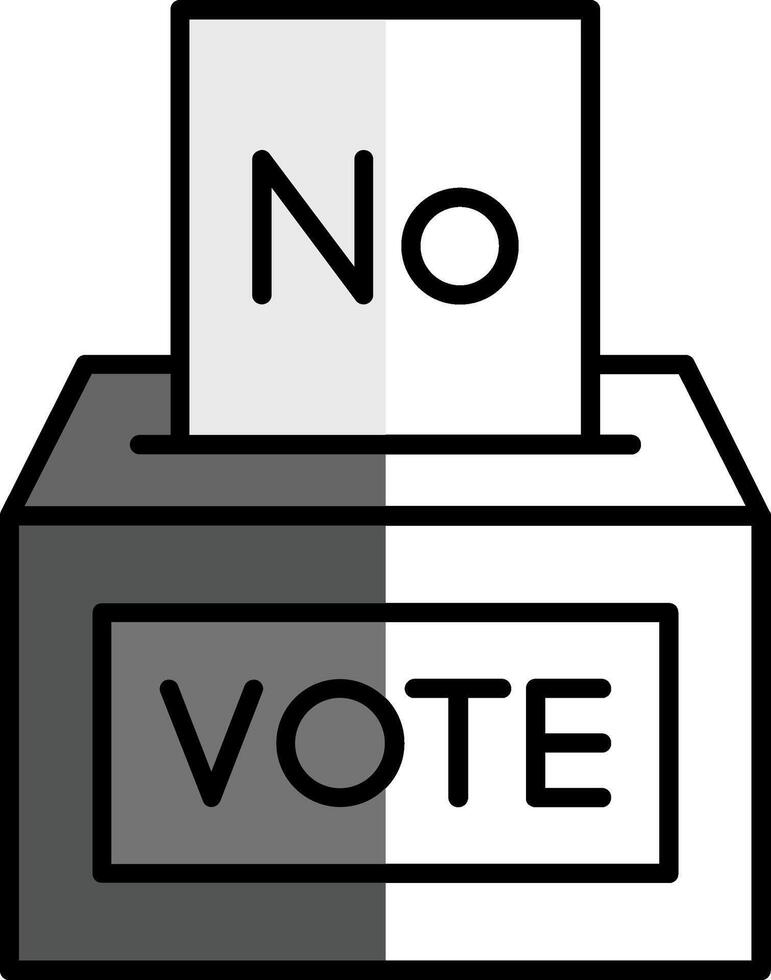 Vote NO Filled Half Cut Icon vector