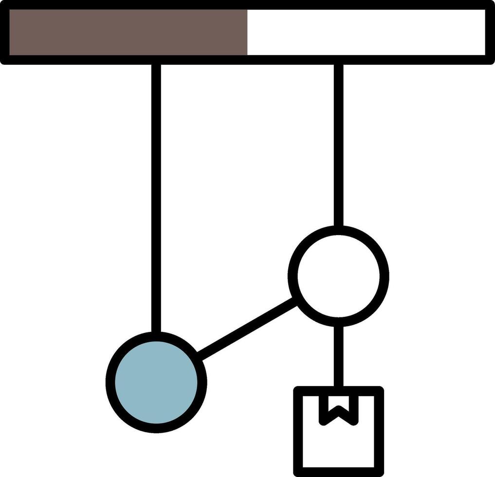 Pulley Filled Half Cut Icon vector