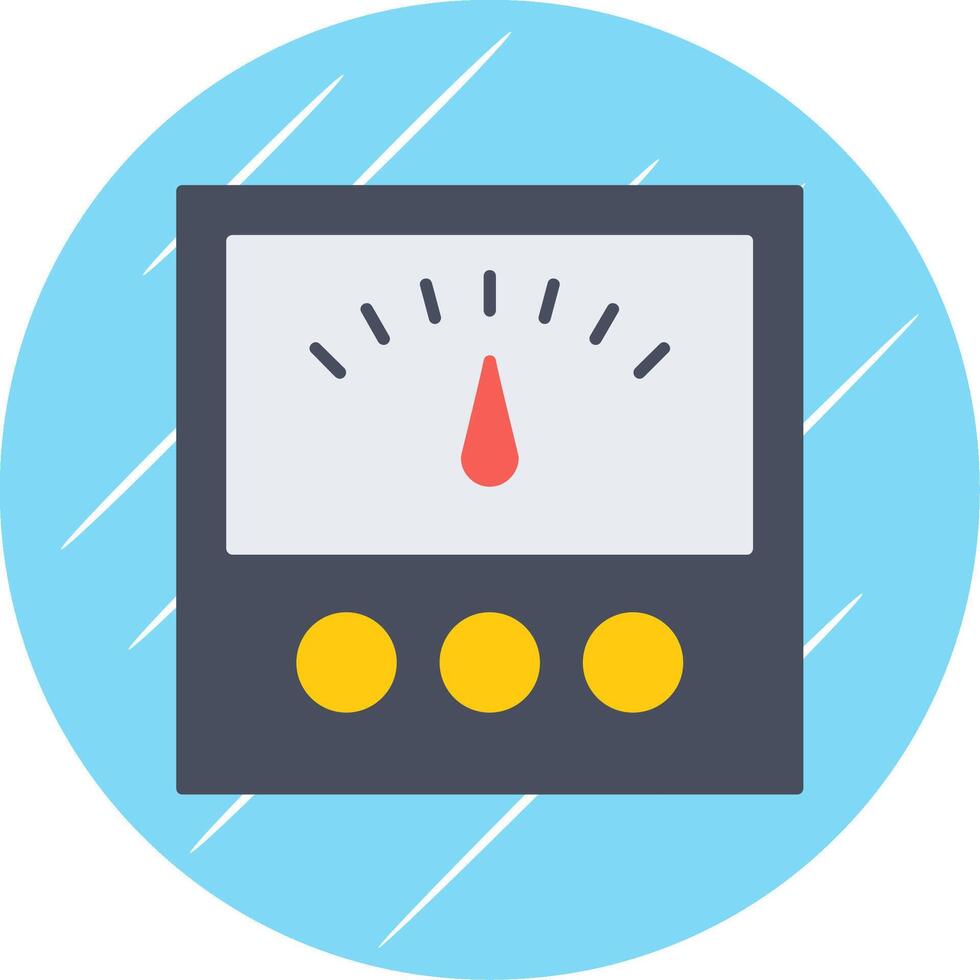 Voltage Indicator Flat Blue Circle Icon vector