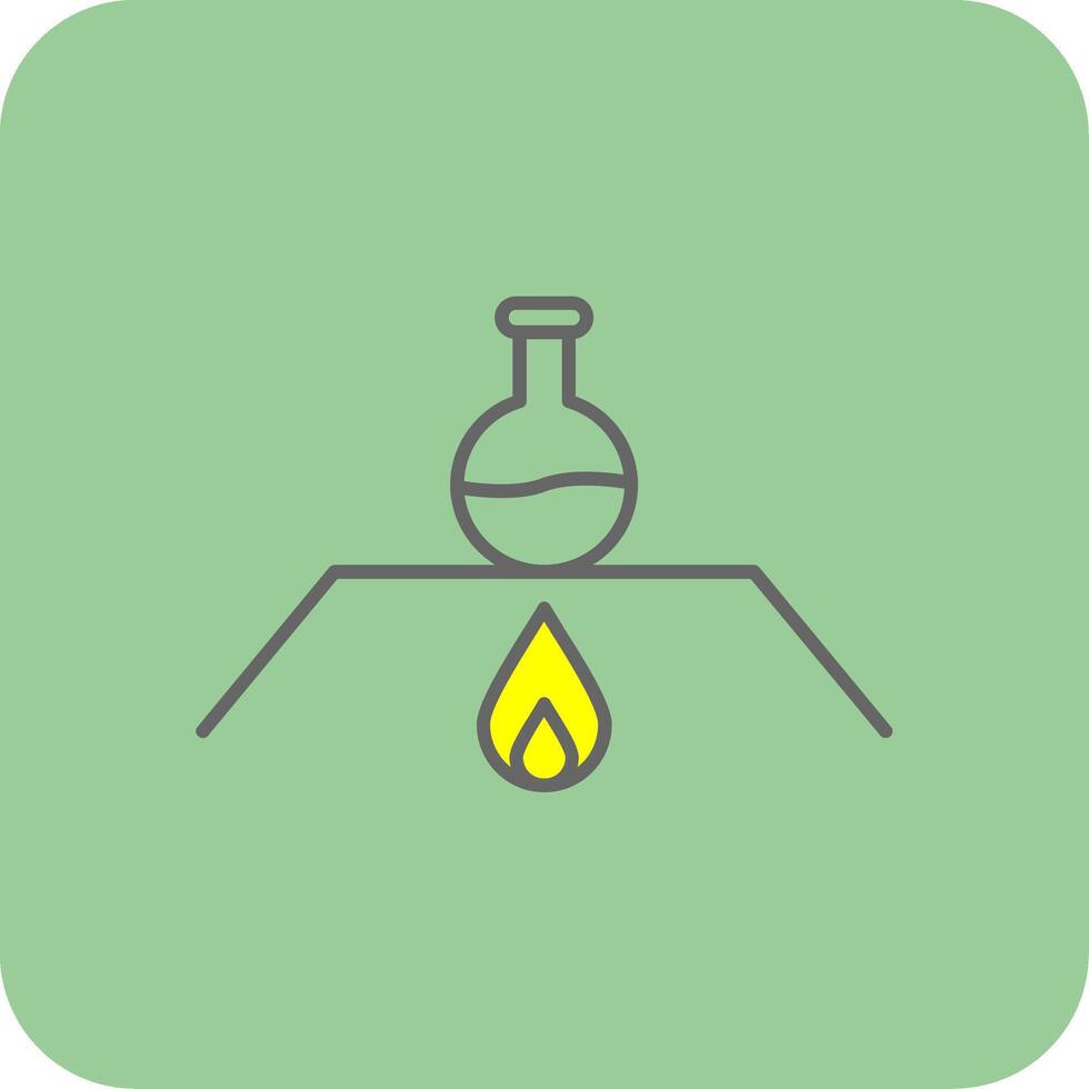 Burner Filled Yellow Icon vector