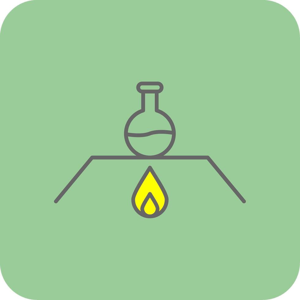 Burner Filled Yellow Icon vector