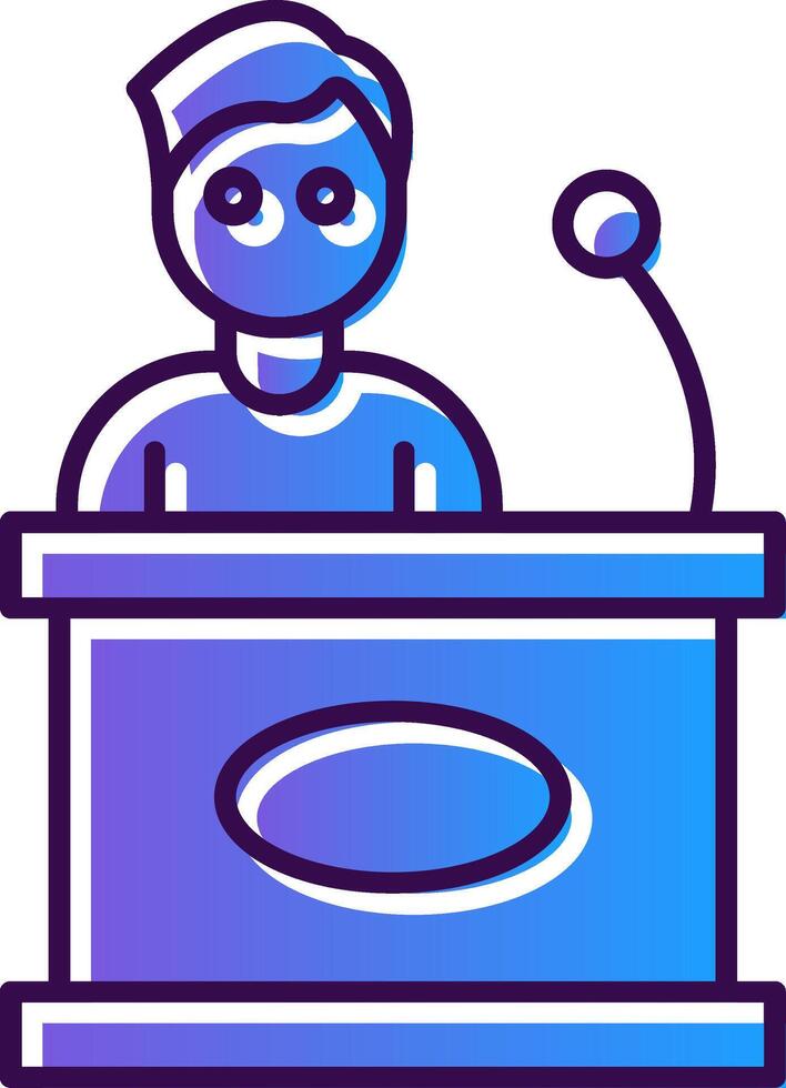 Politician Gradient Filled Icon vector