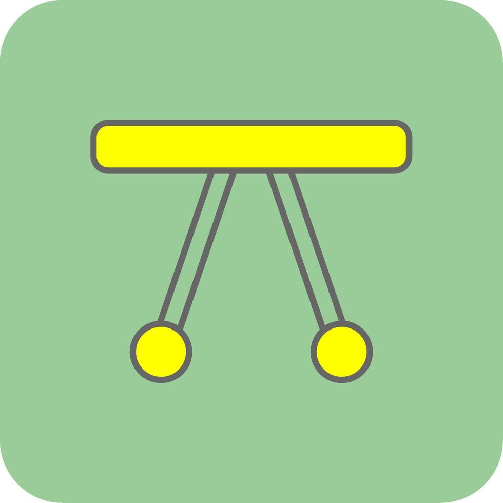 Swinging Cradle Filled Yellow Icon vector