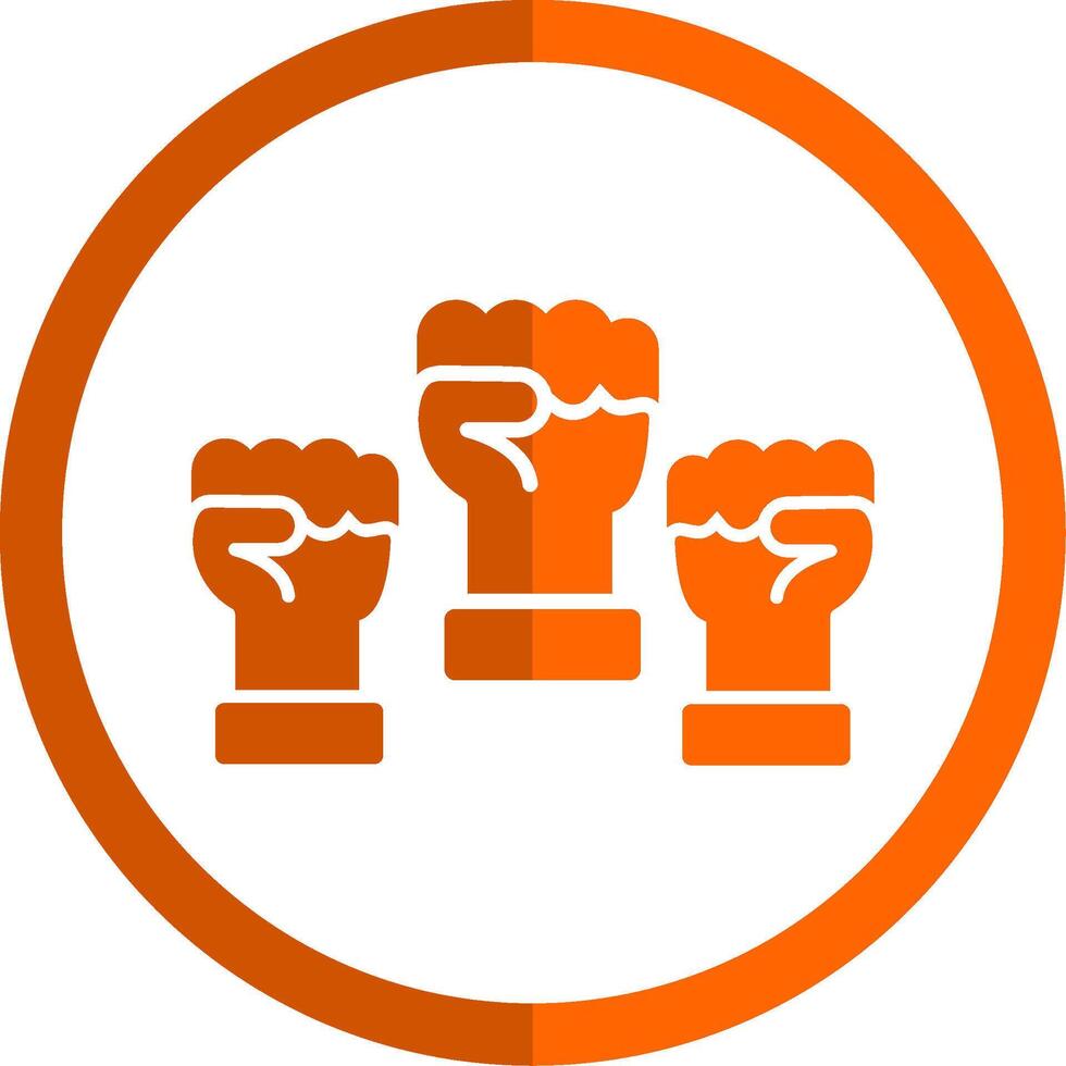 Protest Glyph Orange Circle Icon vector