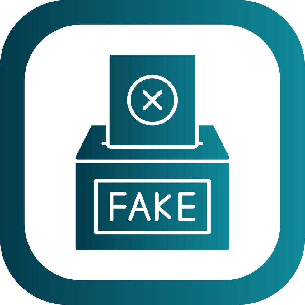 Fake Glyph Gradient Round Corner Icon vector