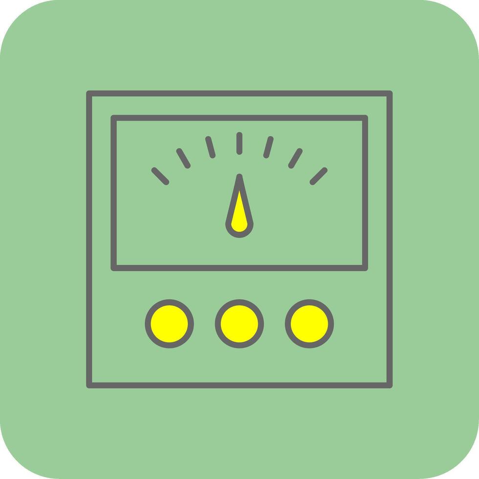 Voltage Indicator Filled Yellow Icon vector