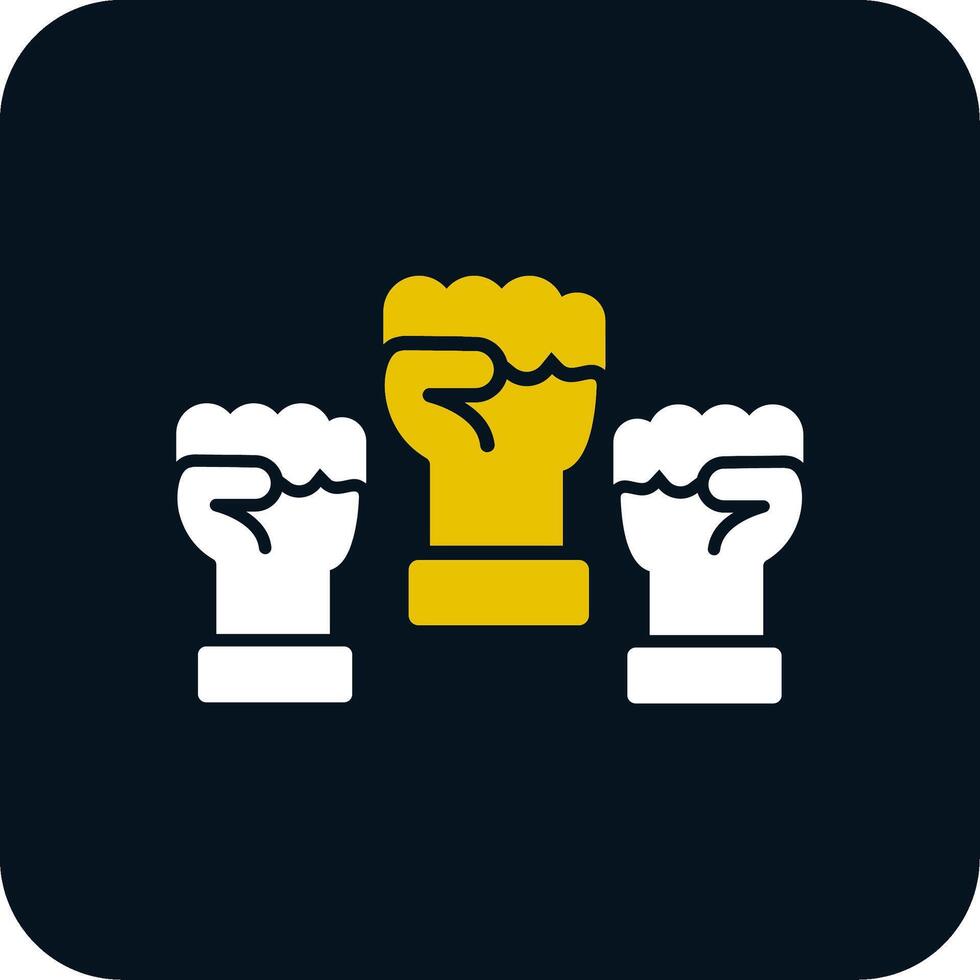 Protest Glyph Two Color Icon vector