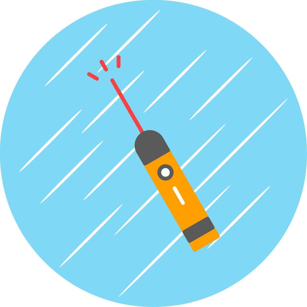Laser Pen Flat Blue Circle Icon vector