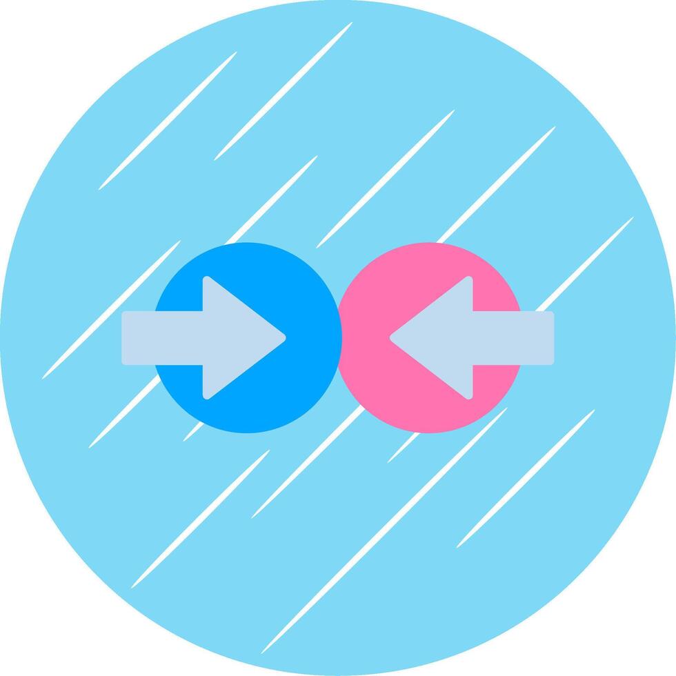 Collision Flat Blue Circle Icon vector