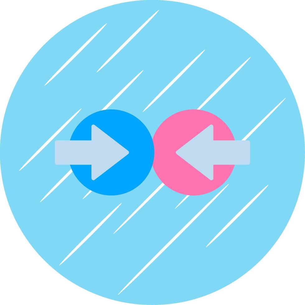 Collision Flat Blue Circle Icon vector