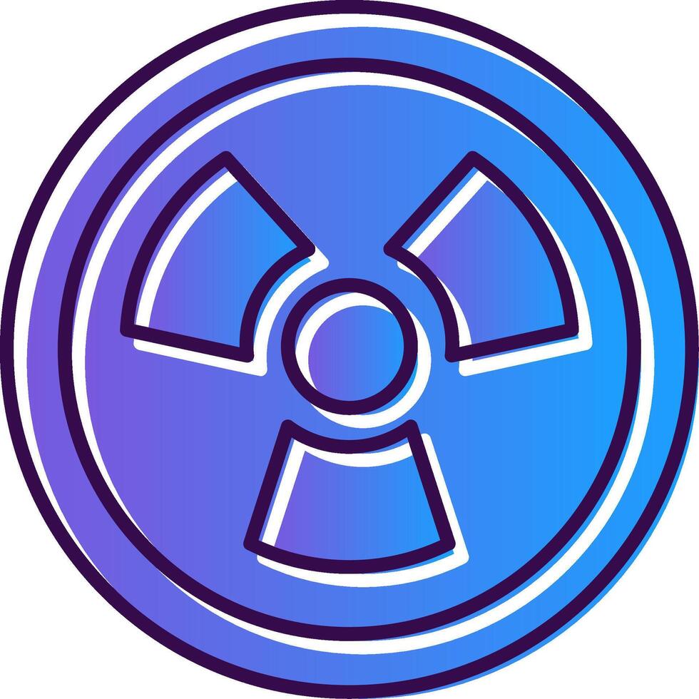 nuclear degradado lleno icono vector