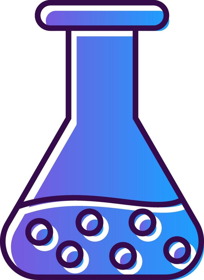 Beaker Gradient Filled Icon vector