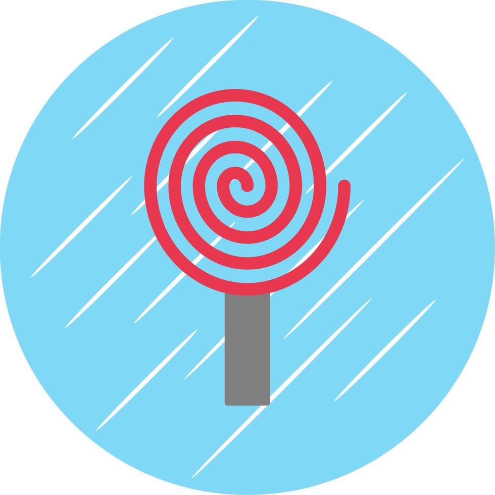 Spiral Flat Blue Circle Icon vector