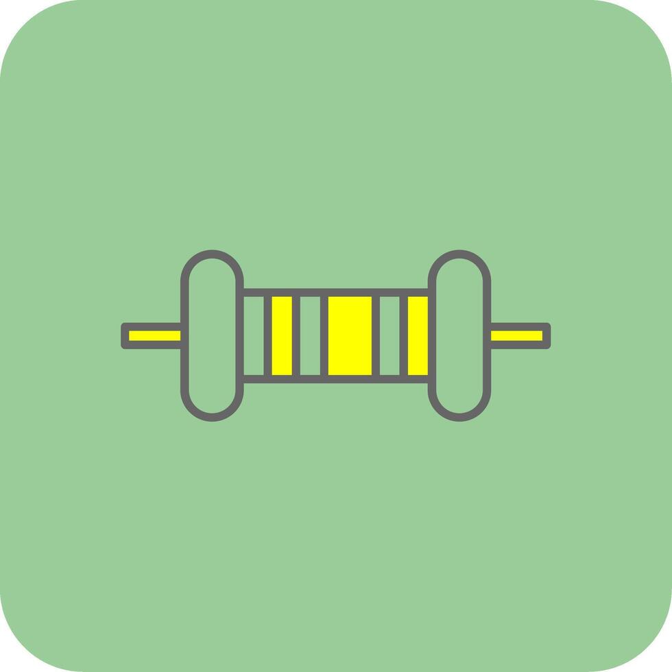 Resistor Filled Yellow Icon vector
