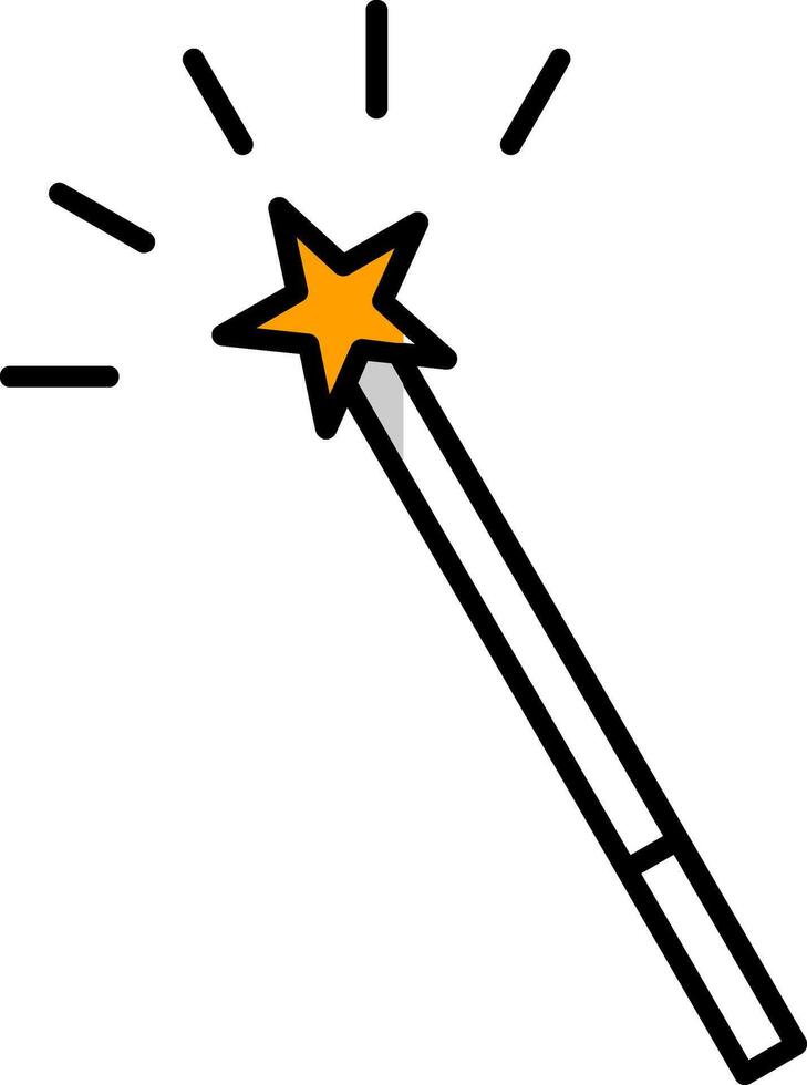 Magic Wand Filled Half Cut Icon vector