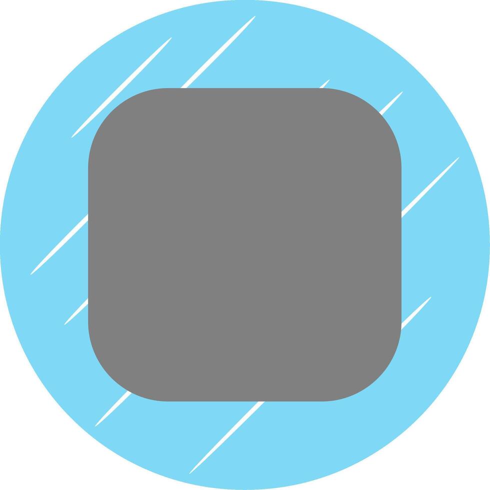 Round Corner Flat Blue Circle Icon vector
