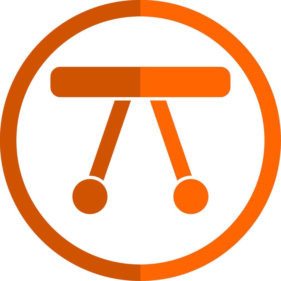 Swinging Cradle Glyph Orange Circle Icon vector