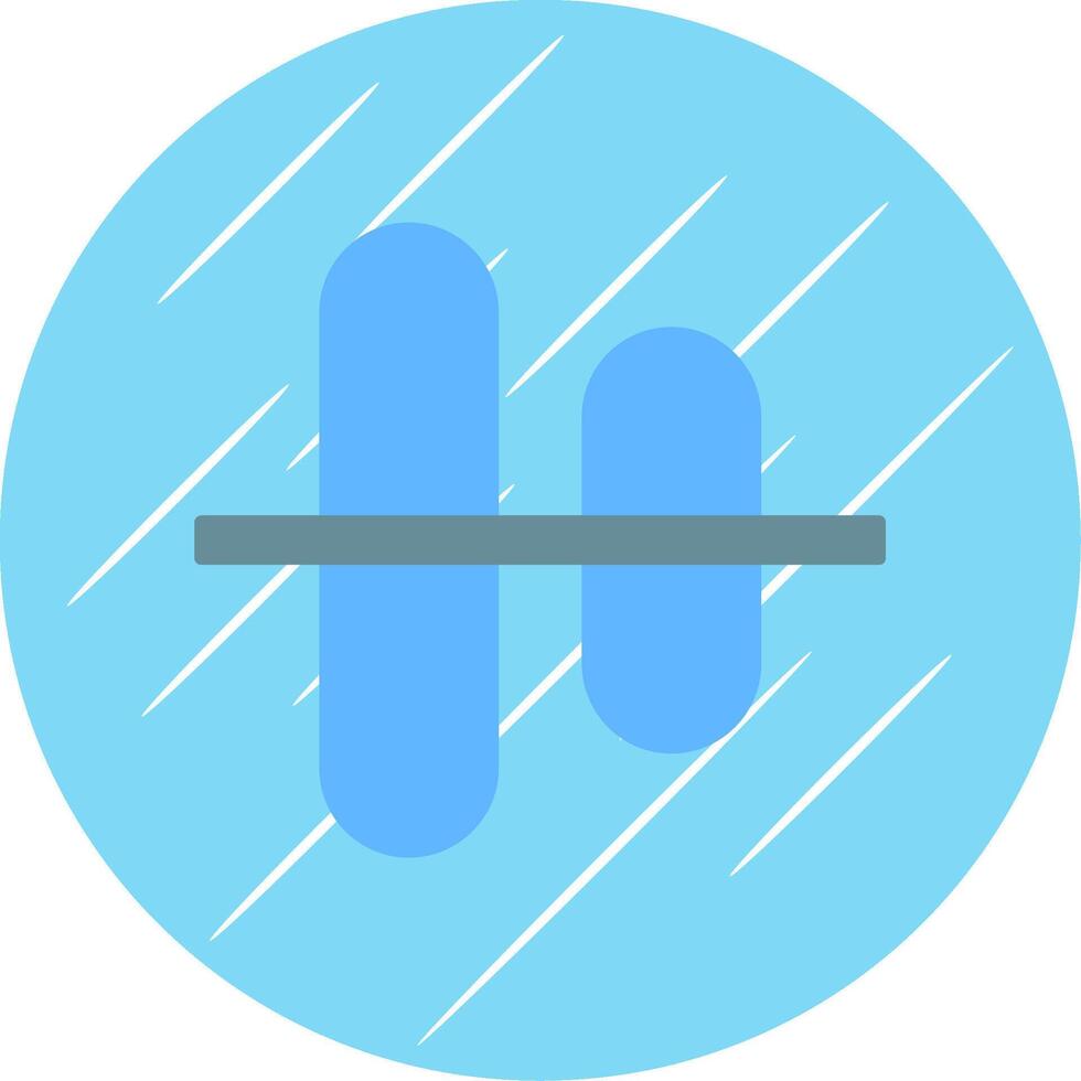 Vertical Align Centre Flat Blue Circle Icon vector