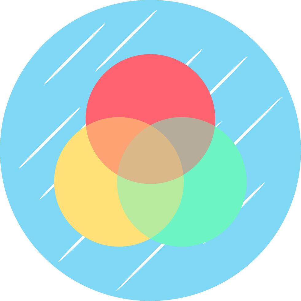 Color Palette Flat Blue Circle Icon vector