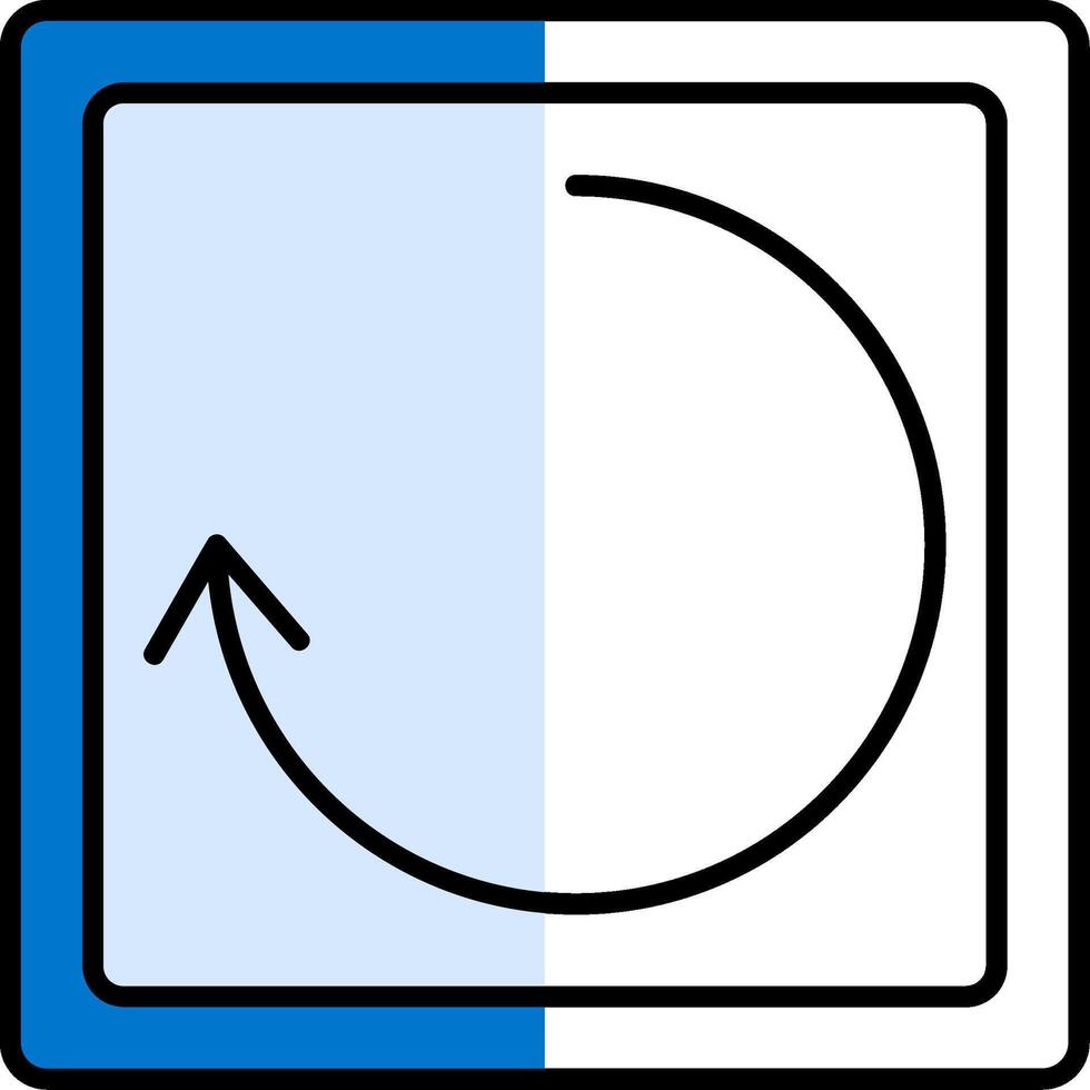 Rotate Filled Half Cut Icon vector