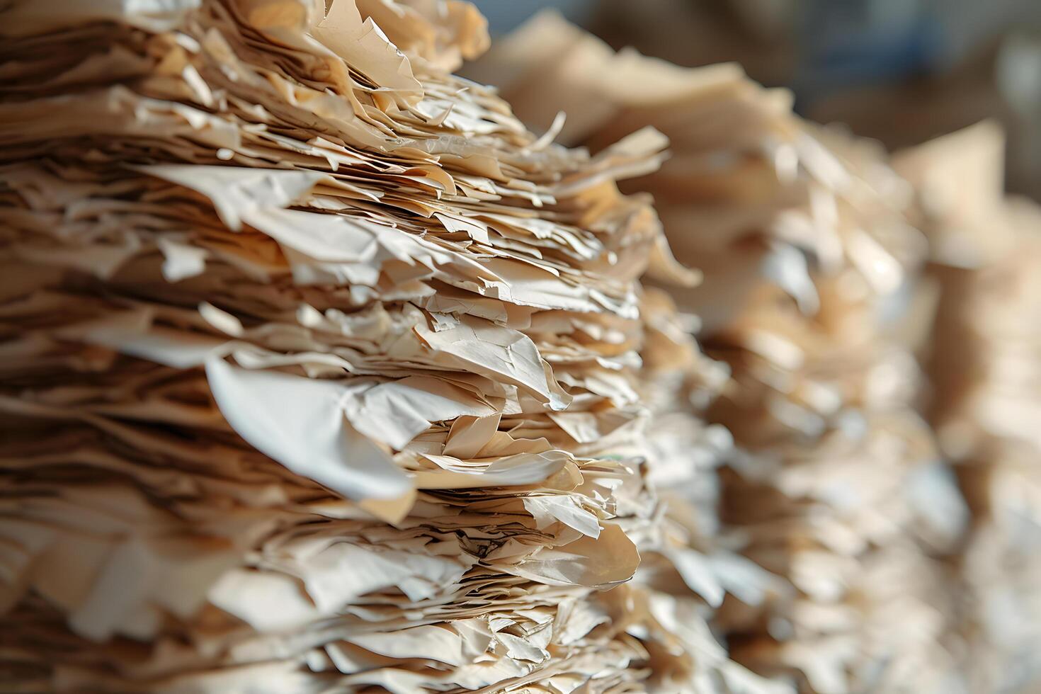Stacks of Unused and Torn Paper Documents photo